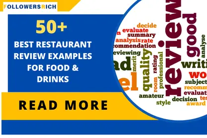 Best Restaurant Review Examples FOR FOOD & dRINKS